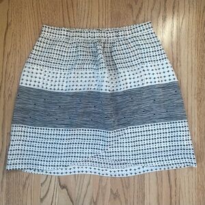 Madewell Black and White Printed Wrap Skirt
